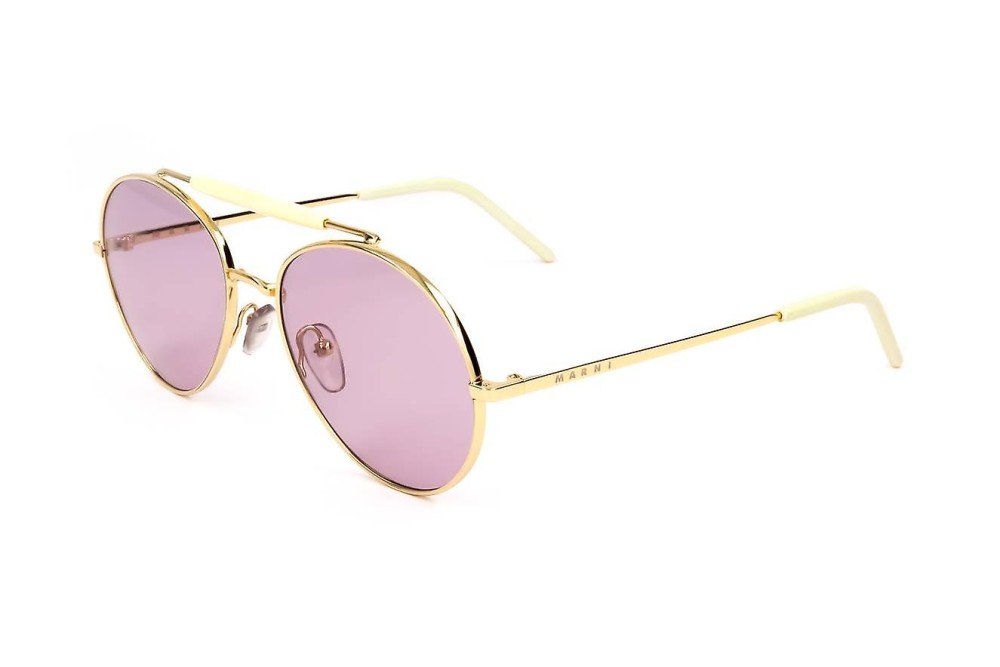 Marni ME115S - 718 - 54 Okulary przeciwsłoneczne Złoty Pilotki (aviator)