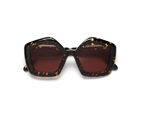 Marni MHL Laughing Waters Salty - 51 Okulary przeciwsłoneczne Havana Kanciaste