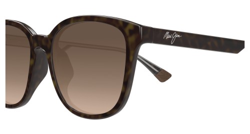 Maui Jim MJ0647SA KU'IKAHI AF - 002 - 55 - Z SOCZEWKAMI POLARYZACYJNYMI Okulary przeciwsłoneczne Havana Pillow (zaokrąglony)