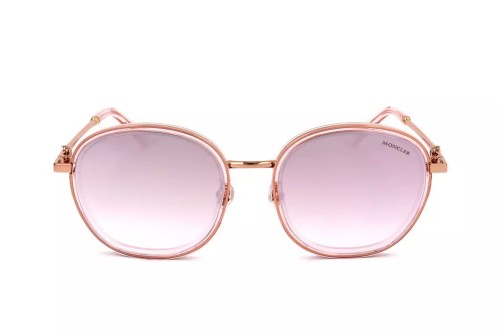 Moncler ML0111-K - 33U - 57 Okulary przeciwsłoneczne Różowe złoto Zaokrąglony