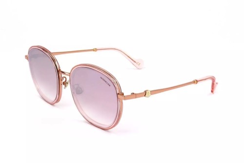 Moncler ML0111-K - 33U - 57 Okulary przeciwsłoneczne Różowe złoto Zaokrąglony
