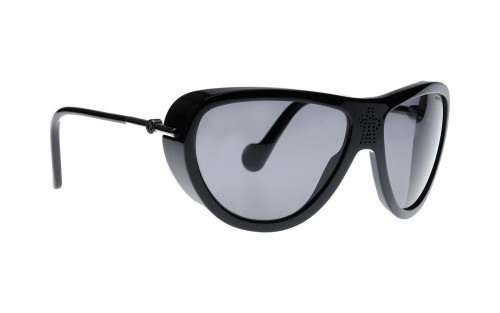Moncler ML0128 - 01D - 61 - Z SOCZEWKAMI POLARYZACYJNYMI Okulary przeciwsłoneczne Czarny Pilotki (aviator)