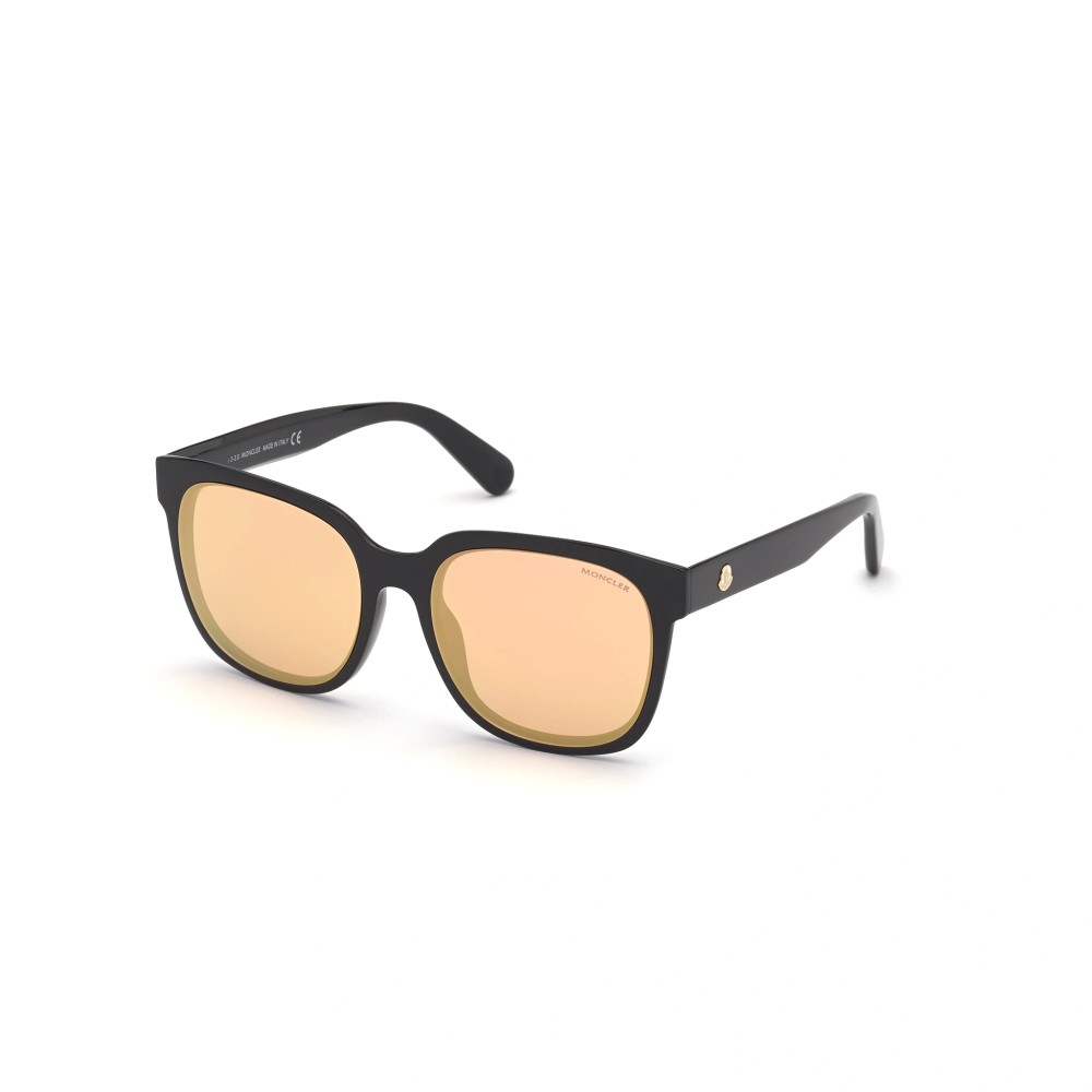 Moncler ML0198 BIOBEAM - 01G - 55 Okulary przeciwsłoneczne Czarny Kanciaste