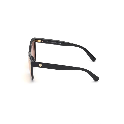 Moncler ML0198 BIOBEAM - 01G - 55 Okulary przeciwsłoneczne Czarny Kanciaste