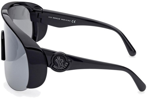 Moncler ML0202 PHANTHOM - 01A - 146 Okulary przeciwsłoneczne Czarny Jednoszybowe
