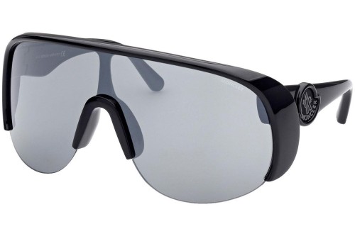Moncler ML0202 PHANTHOM - 01A - 146 Okulary przeciwsłoneczne Czarny Jednoszybowe