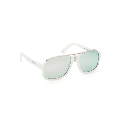 Moncler ML0208 PLEIADES - 21D - 58 - Z SOCZEWKAMI POLARYZACYJNYMI Okulary przeciwsłoneczne Biały Pilotki (aviator)