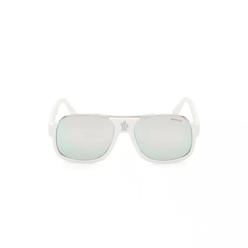 Moncler ML0208 PLEIADES - 21D - 58 - Z SOCZEWKAMI POLARYZACYJNYMI Okulary przeciwsłoneczne Biały Pilotki (aviator)
