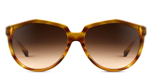 Loewe LW40053U - 53F - 59 Okulary przeciwsłoneczne Havanna Pillow (zaokrąglony)