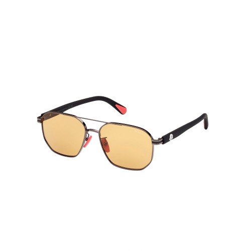 Moncler ML0242-H FLAPERON - 08E - 56 Okulary przeciwsłoneczne Czarny Pilotki (aviator)