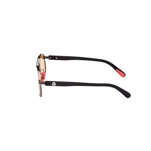 Moncler ML0242-H FLAPERON - 08E - 56 Okulary przeciwsłoneczne Czarny Pilotki (aviator)
