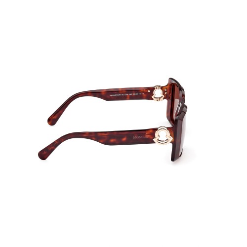 Moncler ML0244 PROMENADE - 52E - 53 Okulary przeciwsłoneczne Havanna Kanciaste