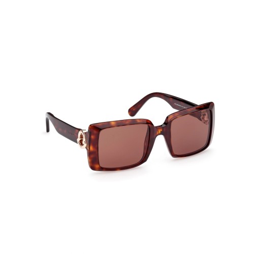 Moncler ML0244 PROMENADE - 52E - 53 Okulary przeciwsłoneczne Havanna Kanciaste