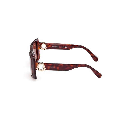 Moncler ML0244 PROMENADE - 52E - 53 Okulary przeciwsłoneczne Havanna Kanciaste