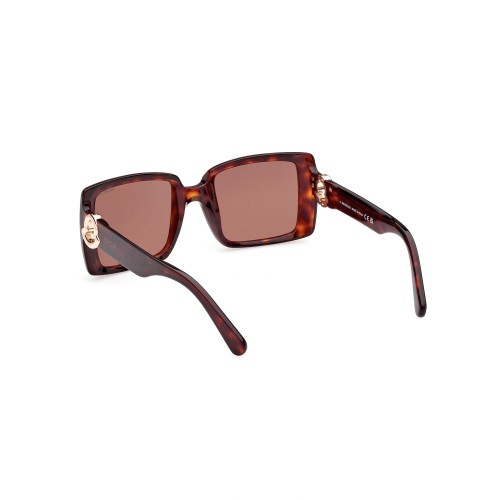 Moncler ML0244 PROMENADE - 52E - 53 Okulary przeciwsłoneczne Havanna Kanciaste