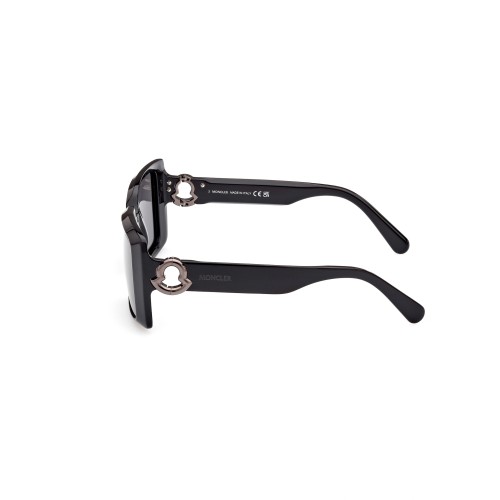 Moncler ML0244 PROMENADE - 01A - 53 Okulary przeciwsłoneczne Czarny Kanciaste