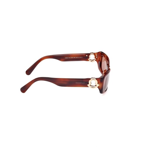 Moncler ML0245 MINUIT - 54E - 55 Okulary przeciwsłoneczne Havanna Kanciaste