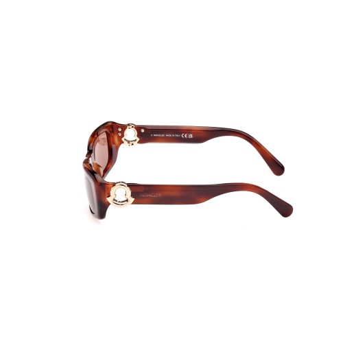 Moncler ML0245 MINUIT - 54E - 55 Okulary przeciwsłoneczne Havanna Kanciaste