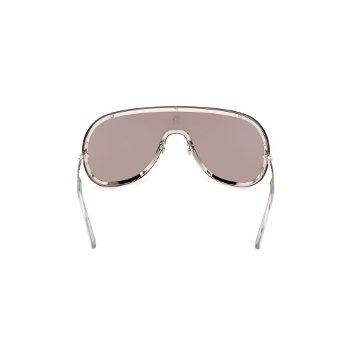 Moncler ML0256 AVIONN - 16C - 138 Okulary przeciwsłoneczne Srebrny Jednoszybowe