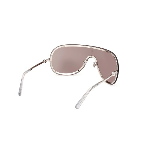 Moncler ML0256 AVIONN - 16C - 138 Okulary przeciwsłoneczne Srebrny Jednoszybowe
