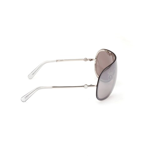 Moncler ML0256 AVIONN - 16C - 138 Okulary przeciwsłoneczne Srebrny Jednoszybowe
