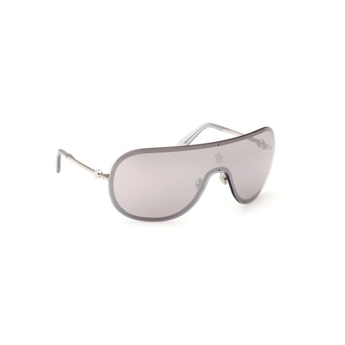 Moncler ML0256 AVIONN - 16C - 138 Okulary przeciwsłoneczne Srebrny Jednoszybowe