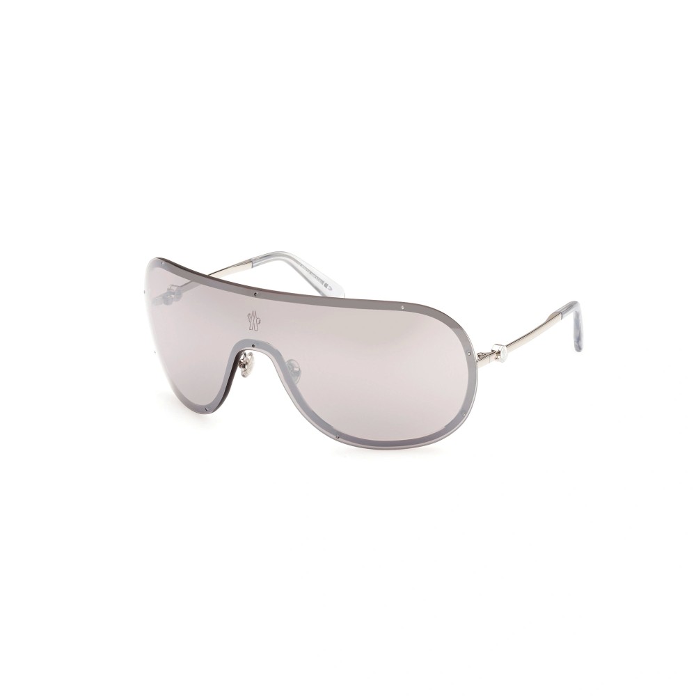 Moncler ML0256 AVIONN - 16C - 138 Okulary przeciwsłoneczne Srebrny Jednoszybowe