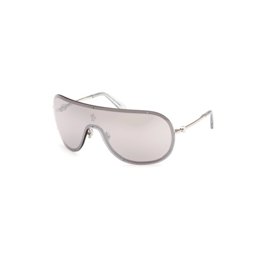 Moncler ML0256 AVIONN - 16C - 138 Okulary przeciwsłoneczne Srebrny Jednoszybowe