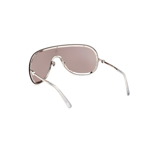 Moncler ML0256 AVIONN - 16C - 138 Okulary przeciwsłoneczne Srebrny Jednoszybowe