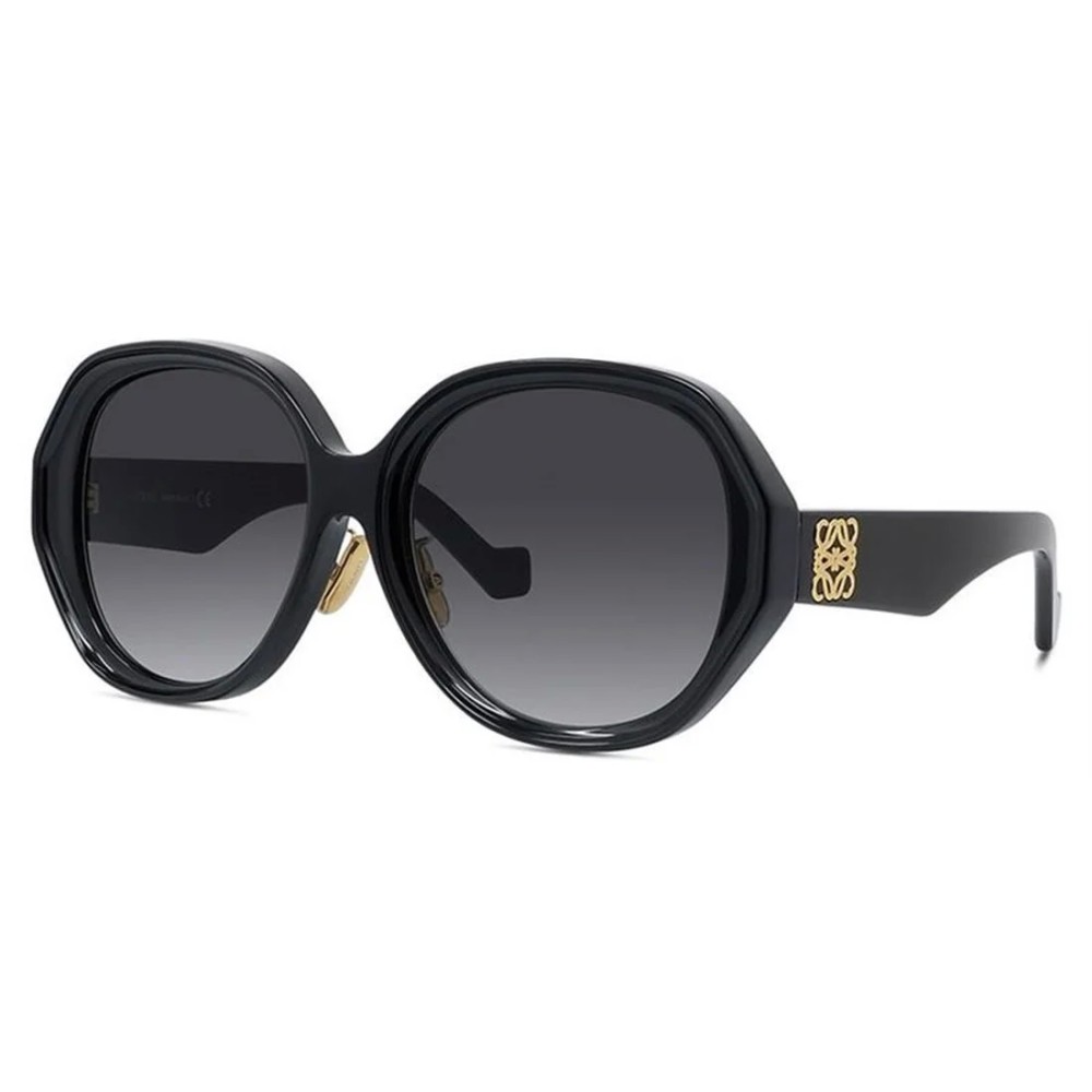 Loewe LW40080U - 01B - 57 Okulary przeciwsłoneczne Czarny Pillow (zaokrąglony)