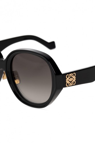 Loewe LW40080U - 01B - 57 Okulary przeciwsłoneczne Czarny Pillow (zaokrąglony)