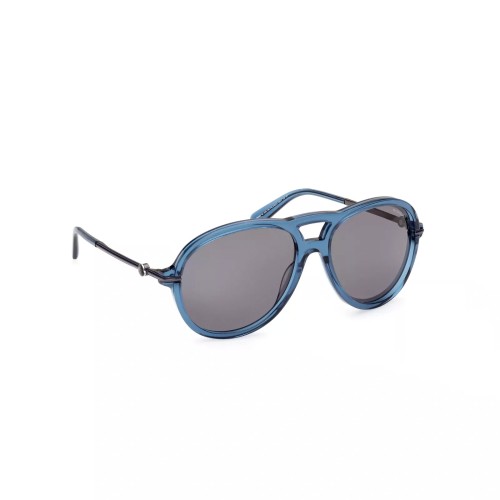 Moncler ML0288 PEAKE - 90D - 60 - Z SOCZEWKAMI POLARYZACYJNYMI Okulary przeciwsłoneczne Niebieski Pilotki (aviator)