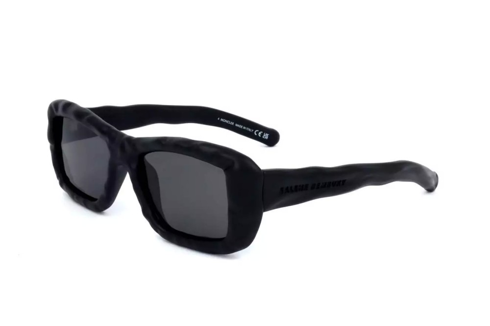 Moncler ML0292-P - 02A - 54 Okulary przeciwsłoneczne Czarny Kanciaste