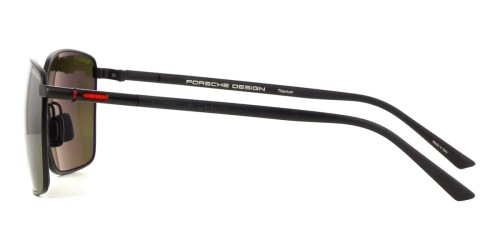 Porsche Design P8973 - A - 58 Okulary przeciwsłoneczne Czarny Kanciaste