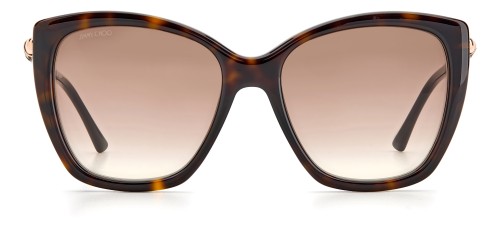 Jimmy Choo ROSE/S - 086HA - 55 Okulary przeciwsłoneczne Havana Kocie oczy