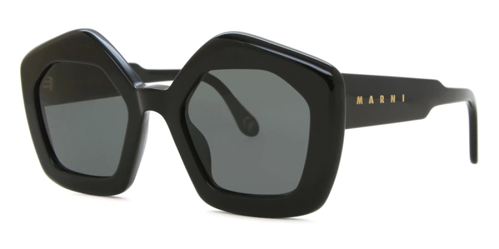 Marni RQ3 Laughing Waters Salty - 51 Okulary przeciwsłoneczne Czarny Kanciaste