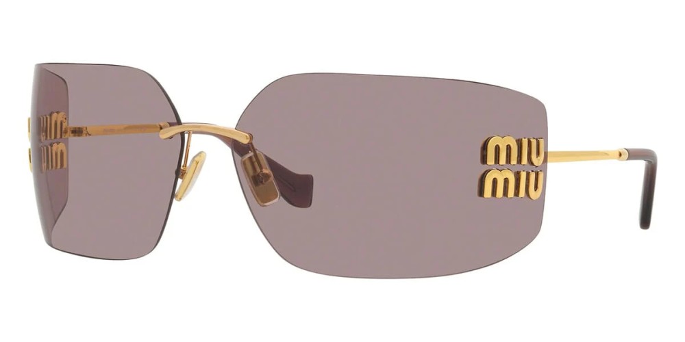 MIU MIU MU 54YS - 5AK06I - 80 Okulary przeciwsłoneczne Złoty Kanciaste
