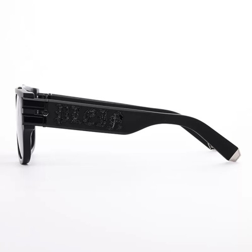 Philipp Plein SPP011X PURE PLEASURE LONDON - 0703 - 55 Okulary przeciwsłoneczne Czarny Kanciaste