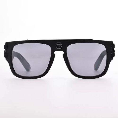 Philipp Plein SPP011X PURE PLEASURE LONDON - 0703 - 55 Okulary przeciwsłoneczne Czarny Kanciaste