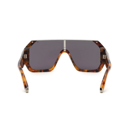 Philipp Plein SPP047 HEXAGON CAMOU - 0728 Okulary przeciwsłoneczne Havanna Płaska góra