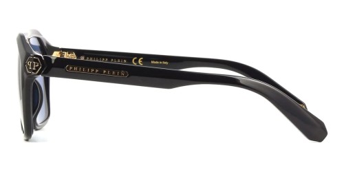 Philipp Plein SPP072 BRAVE SHADES - 0700 - 57 Okulary przeciwsłoneczne Czarny Pilotki (aviator)