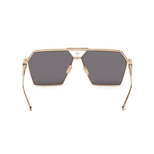 Philipp Plein SPP076M STUD - 0301 - 66 Okulary przeciwsłoneczne Różowe złoto Kanciaste