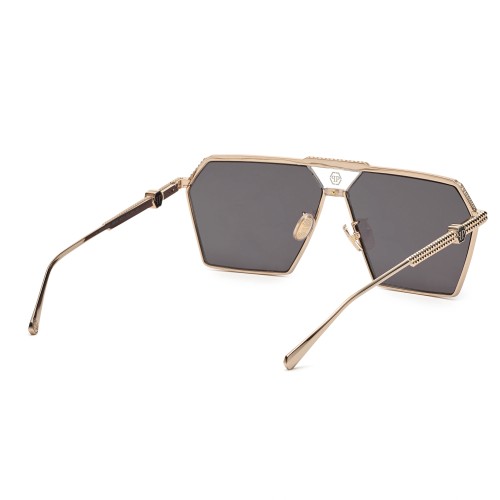 Philipp Plein SPP076M STUD - 0301 - 66 Okulary przeciwsłoneczne Różowe złoto Kanciaste