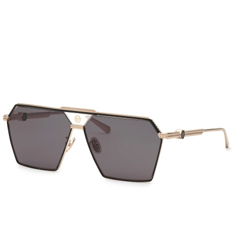 Philipp Plein SPP076M STUD - 0301 - 66 Okulary przeciwsłoneczne Różowe złoto Kanciaste