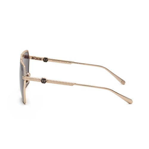 Philipp Plein SPP076M STUD - 0301 - 66 Okulary przeciwsłoneczne Różowe złoto Kanciaste