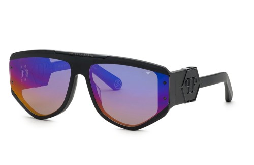 Philipp Plein SPP093 EGO - 703V - 65 Okulary przeciwsłoneczne Czarny Pilotki (aviator)