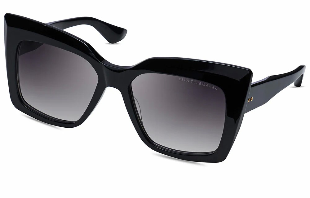 Dita TELEMAKER DTS704-A - 01 - 57 Okulary przeciwsłoneczne Czarny Kocie oczy