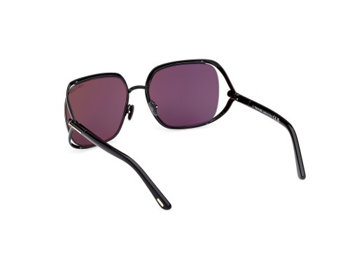 Tom Ford FT1092 GOLDIE - 01A - 60 Okulary przeciwsłoneczne Czarny Pillow (zaokrąglony)