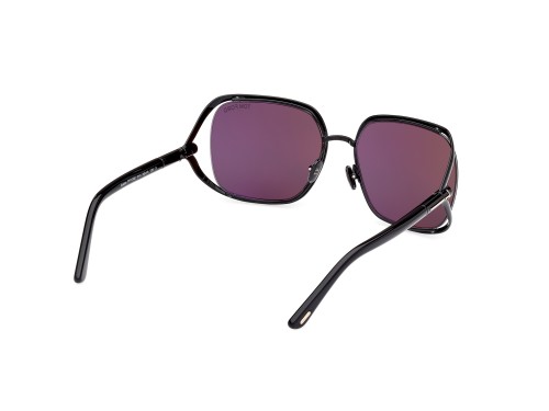 Tom Ford FT1092 GOLDIE - 01A - 60 Okulary przeciwsłoneczne Czarny Pillow (zaokrąglony)