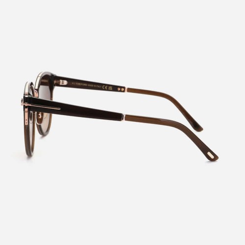 Tom Ford FT1138-K - 45F - 55 Okulary przeciwsłoneczne Brązowy Pillow (zaokrąglony)